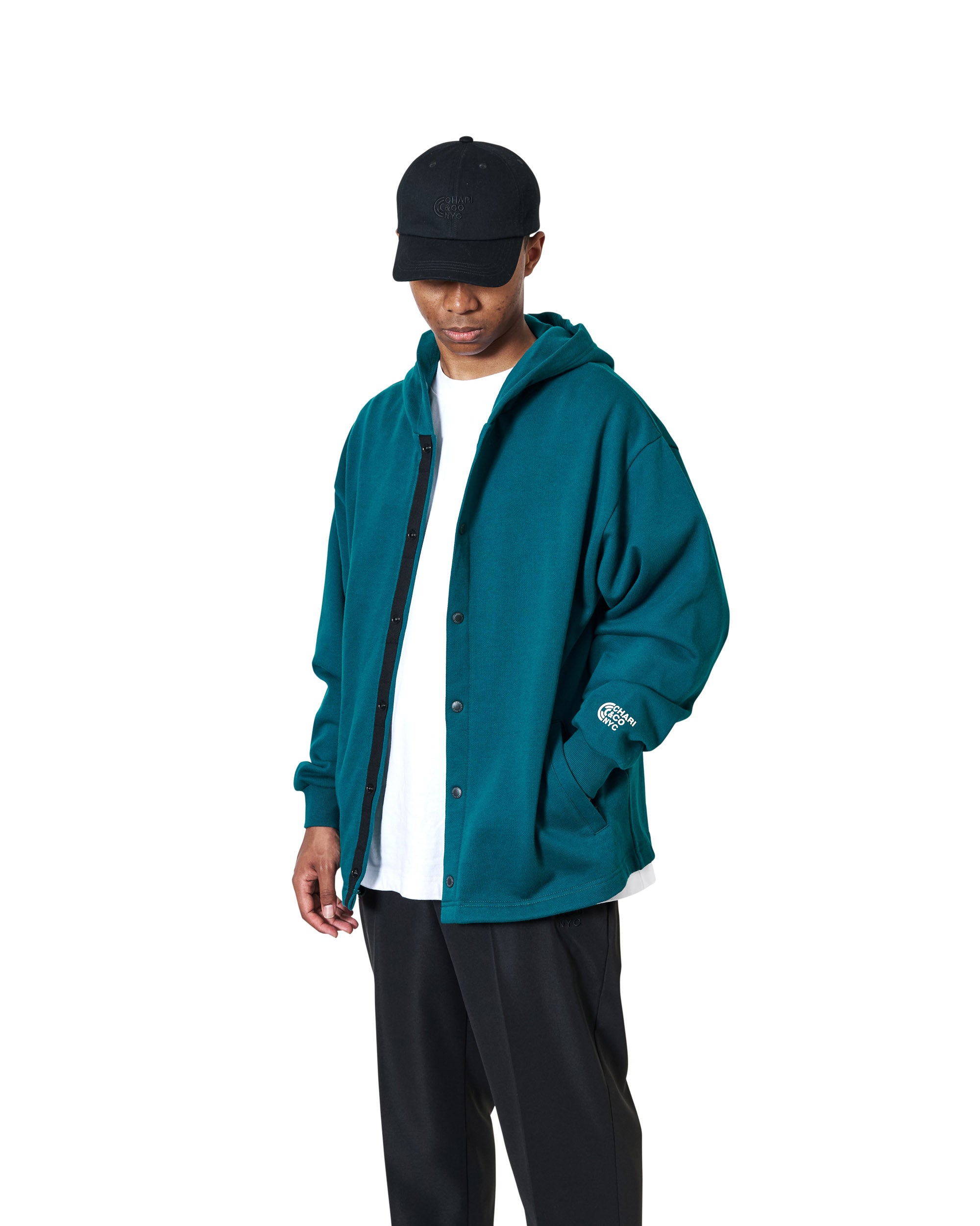 BUTTON DOWN HOODIE SWEATS