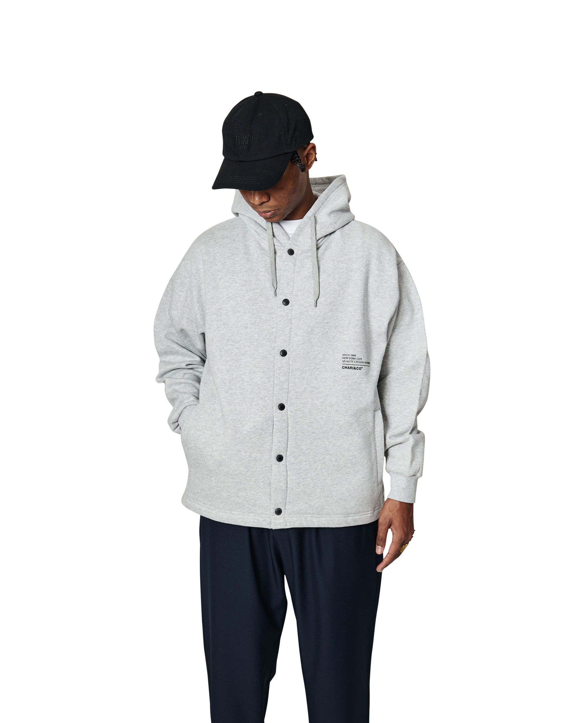 QUALITY GOODS BUTTON UP SWEATS