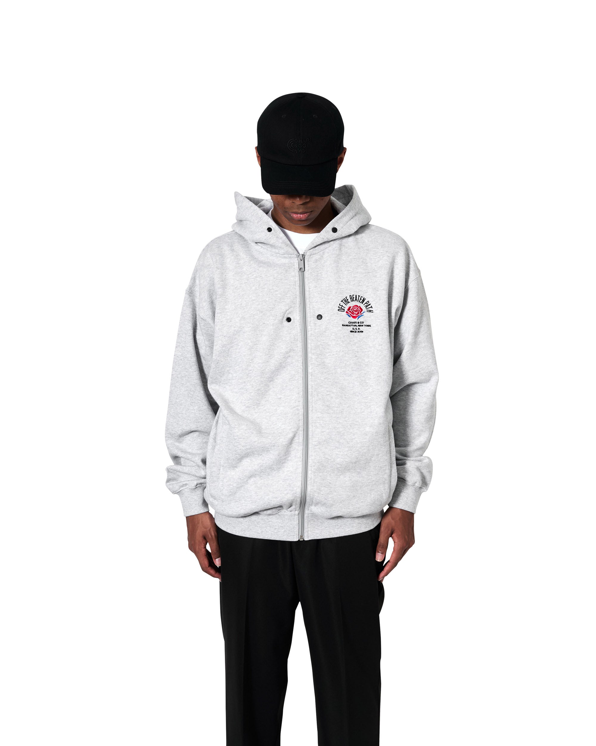OFF THE BEATEN PATH ZIPUP HOODIE SWEATS