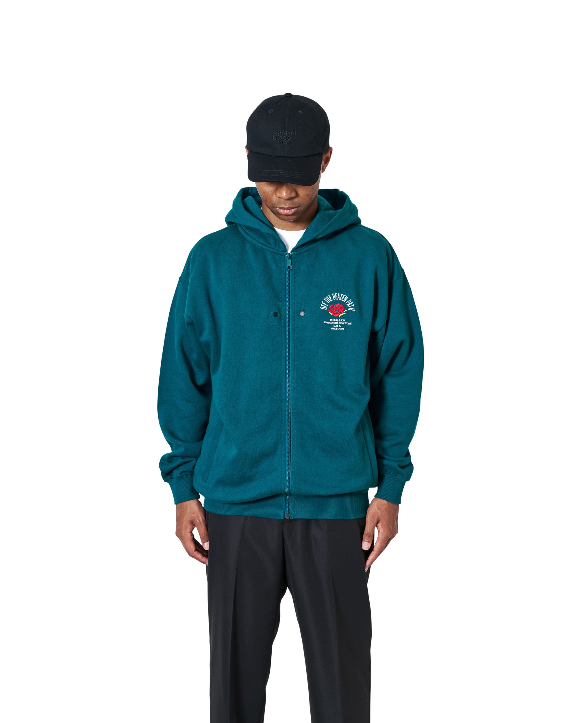 OFF THE BEATEN PATH ZIPUP HOODIE SWEATS