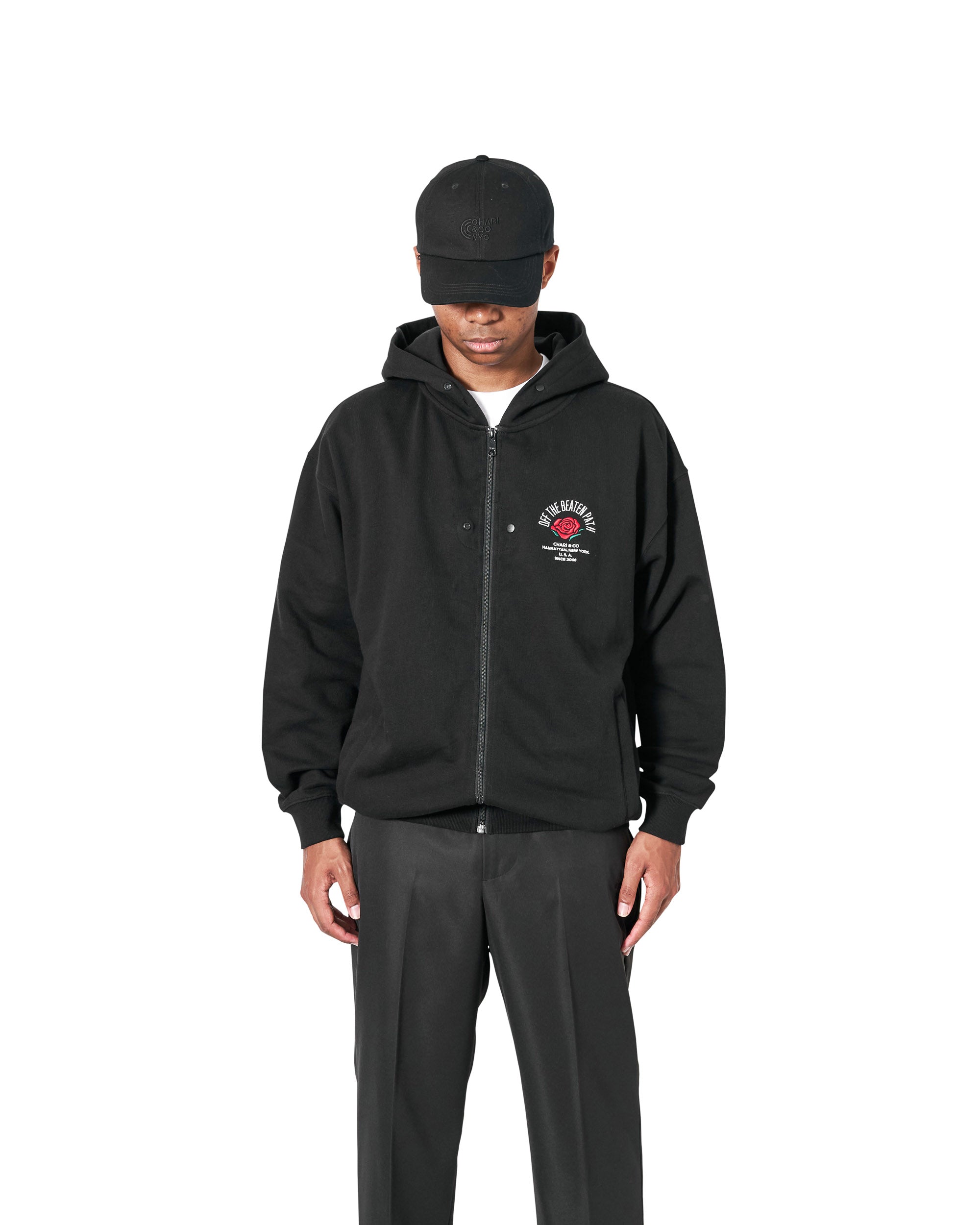 OFF THE BEATEN PATH ZIPUP HOODIE SWEATS