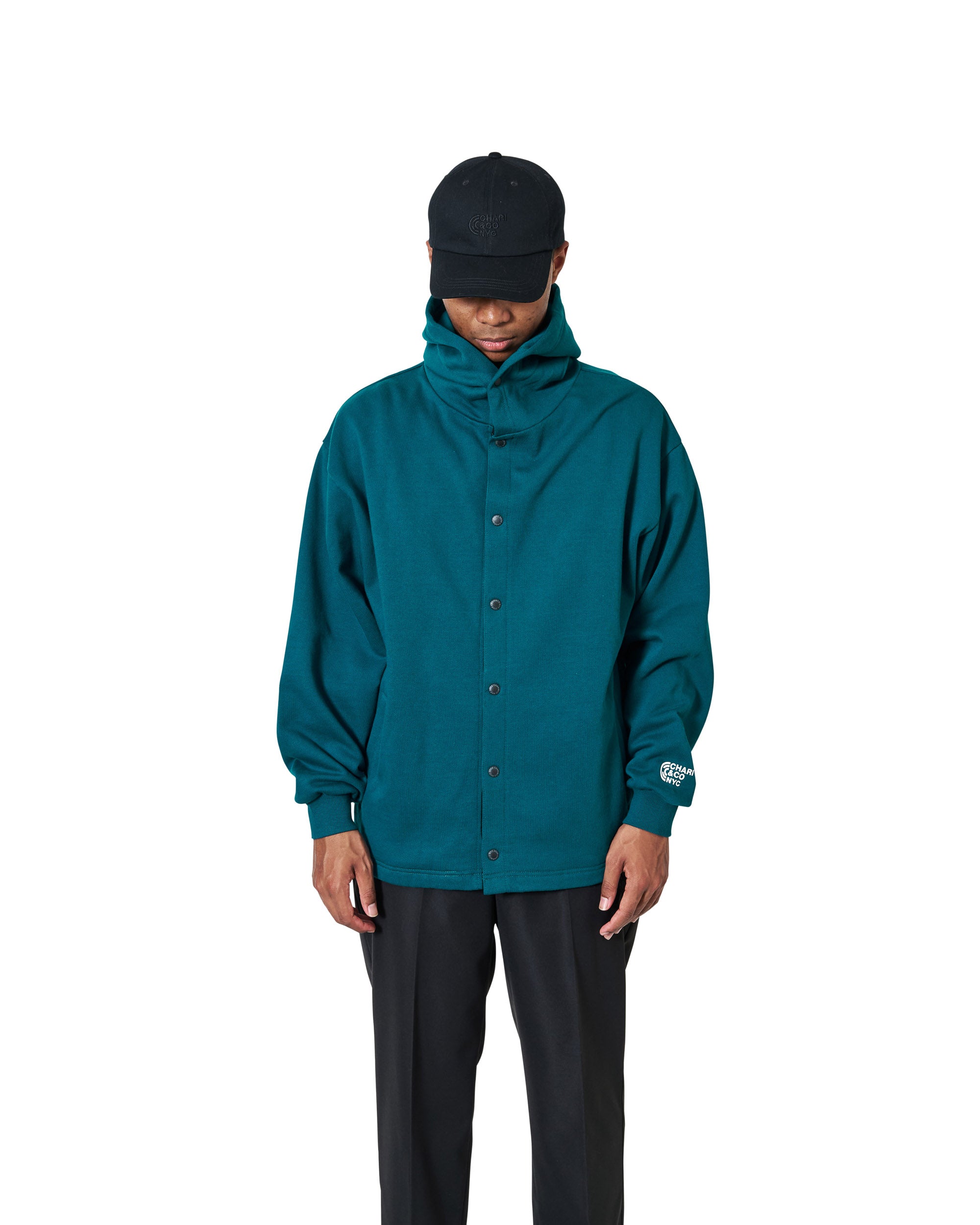 BUTTON DOWN HOODIE SWEATS