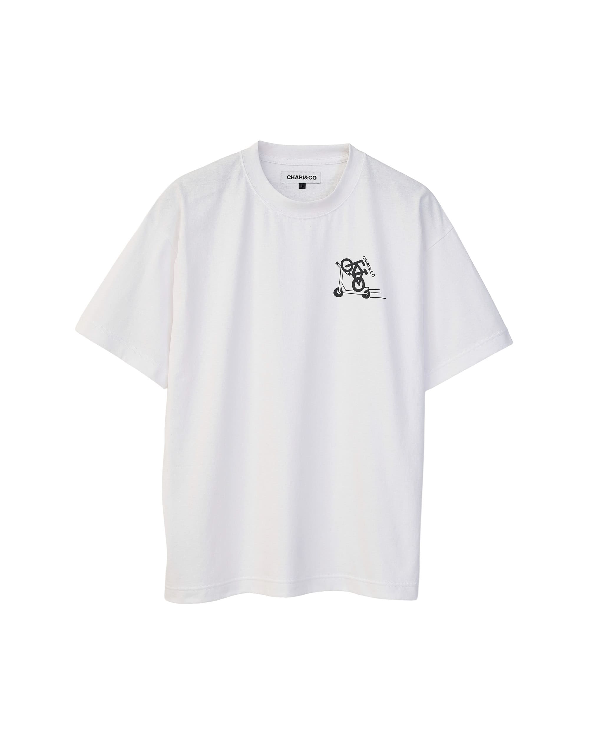 OPTICALSTAR MOTO Tee (White) kohjiya着用 xKEN KAGAMI SCOOTER BIKE TEE
